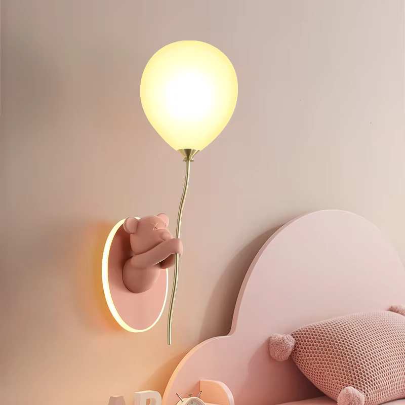 Applique Murale Personnalisée avec Ours de Dessin Animé, Lampe Créative pour Restaurant, Chambre d'Enfant, Salon, Bureau, Lampe de oral et