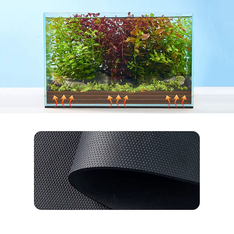 Tapis noir épaissi pour aquariums, sous-couche antidérapante et absorbant les chocs, isolation pour aquarium, adapté au terrarium et à l'aménagement paysager