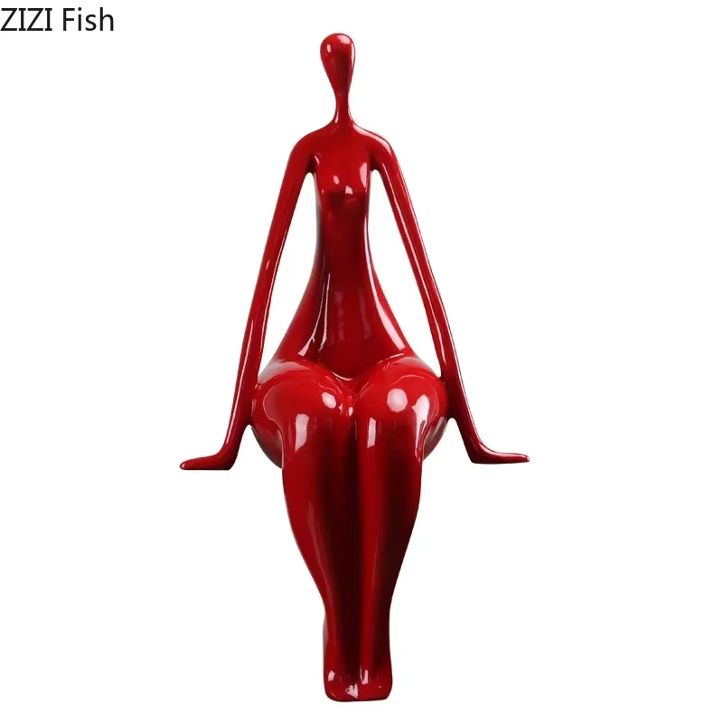 Statue de figurines de yoga abstraites