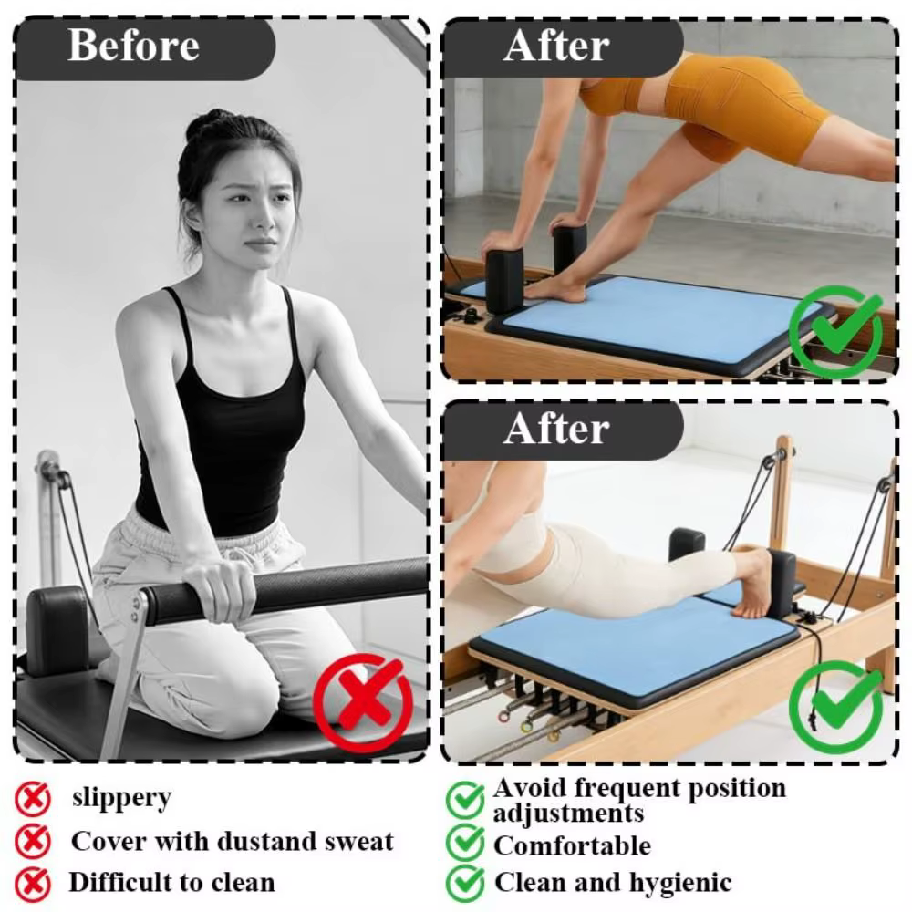 Tapis de Pilates portable antidérapant en polaire ultra-fin