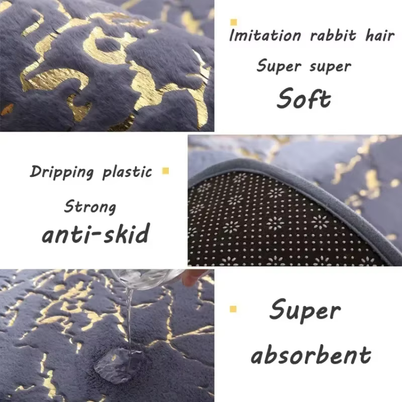 Tapis de bain lavable et antidérapant absorbant pour baignoire