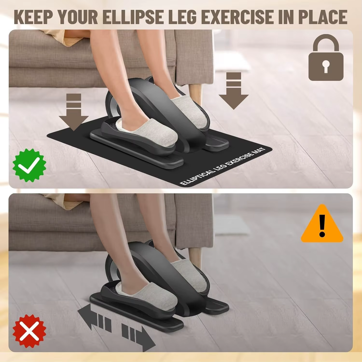 Tapis d'exercice multi-usages antidérapant et insonorisant pour la protection des équipements de sport à domicile