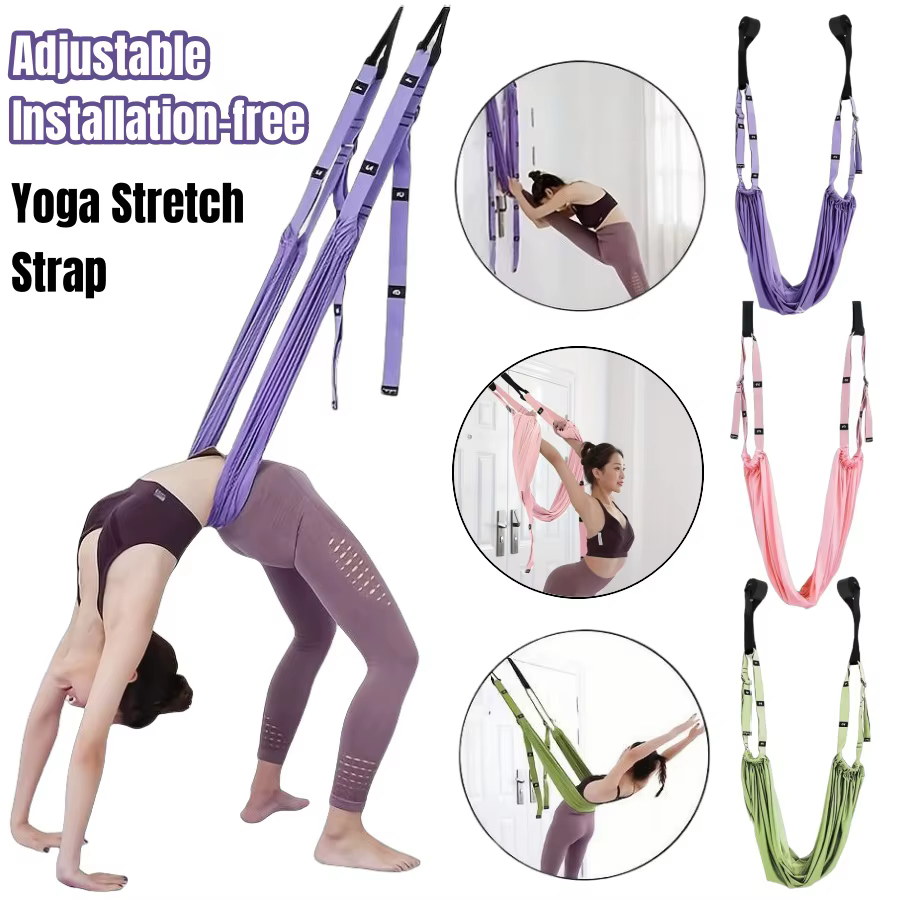 Sangle de Yoga bande extensible Fitness corde élastique universelle dos jambe ceinture pour Backbend fendu Handstand maison Inversion formation Hammoc