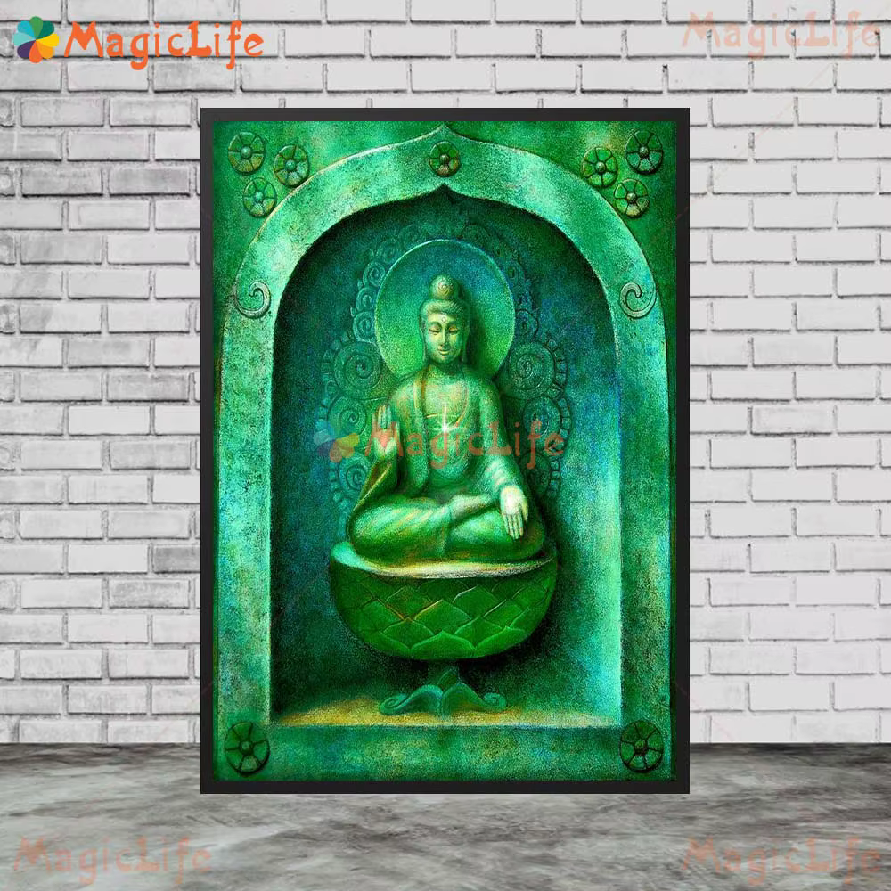 Abondance méditation bouddha doré Kuan Yins guérison Tara mur Art toile peinture mur photos pour salon décor à la maison