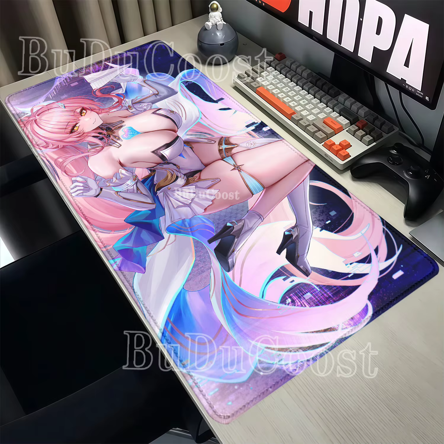 Tapis de souris Anime Kawaii Girl, impression HD, Wuthering Waves Aemeath, tapis de souris pour clavier, accessoires de bureau, tapis de bureau antidérapant