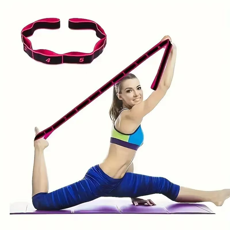 Bande élastique de yoga avec 8 anneaux indépendants