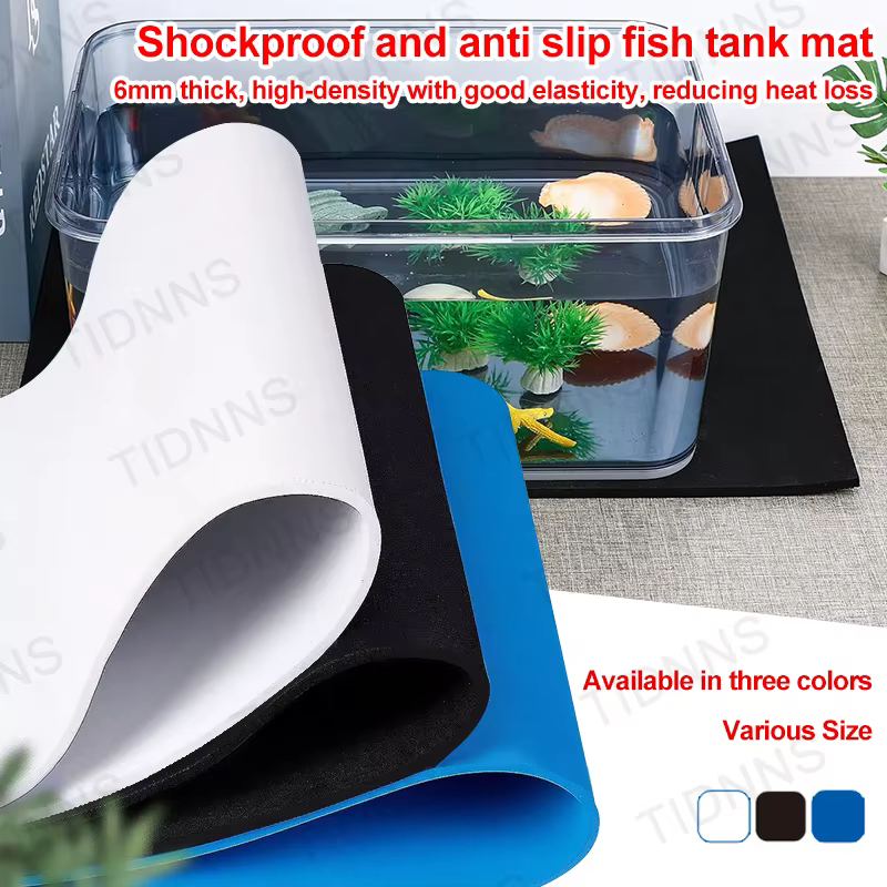 Tapis antidérapant pour Aquarium, absorbant les chocs, silencieux, épais, noir, pour aquarium de tortues, aménagement paysager, isolation environnementale