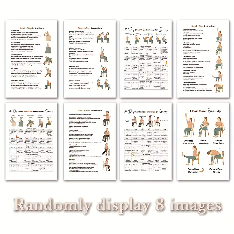 Guide de yoga en position assise sur chaise pour seniors de plus de 60 ans