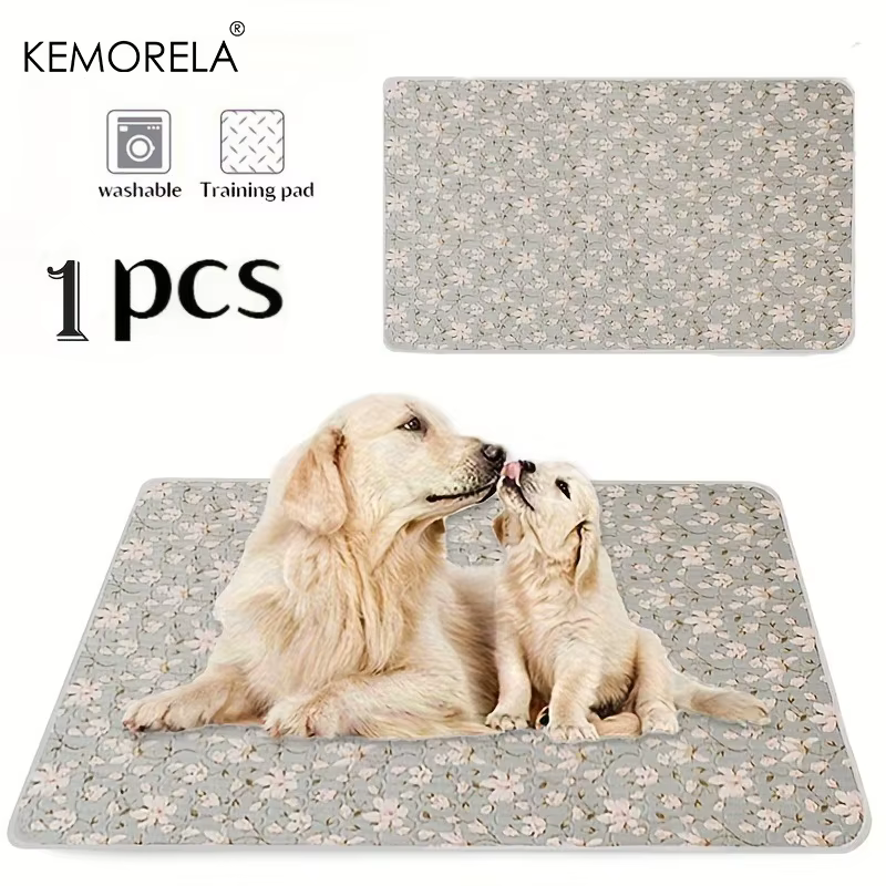 Tapis d'entraînement pour chien extra large et lavable, réutilisable, fabriqué en fibre de polyester durable, parfait pour les chiots, les animaux âgés et les animaux incontinents.
