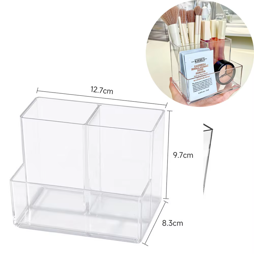 Rouge à lèvres Transparent maquillage cosmétique acrylique pinceau de maquillage outil boîte de rangement étui porte-brosse de maquillage organisateur de Table outil de maquillage