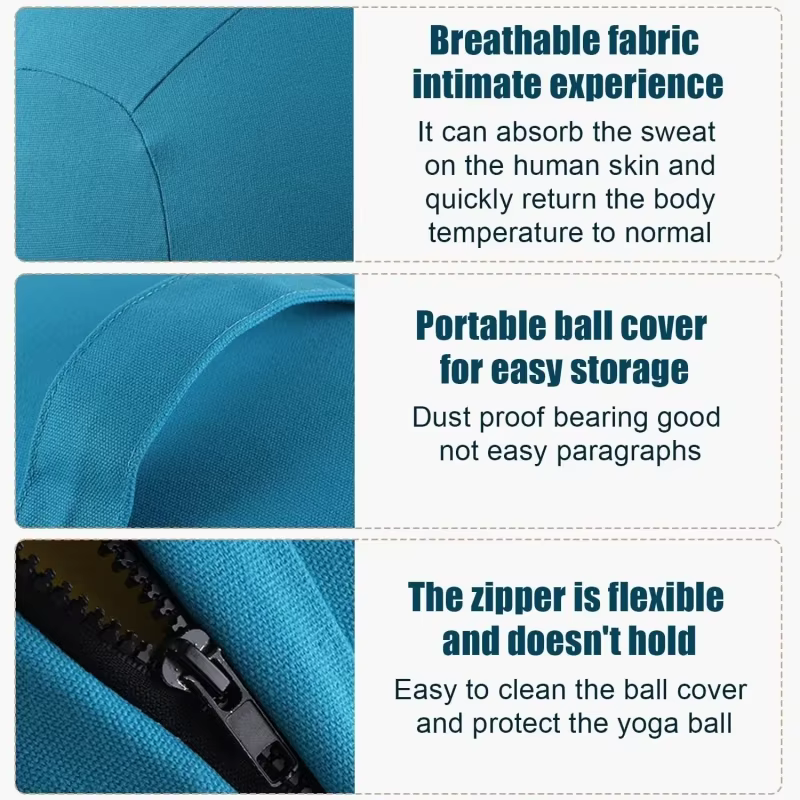 Juste de protection anti-dérapante en coton pour balle de Yoga 65cm
