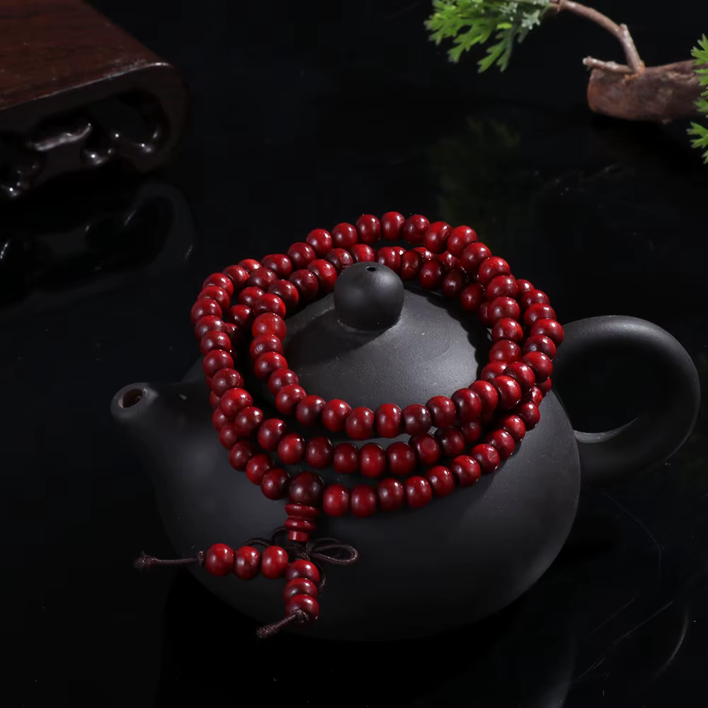 Bracelet Mala bouddhiste en bois de santal pour hommes et femmes