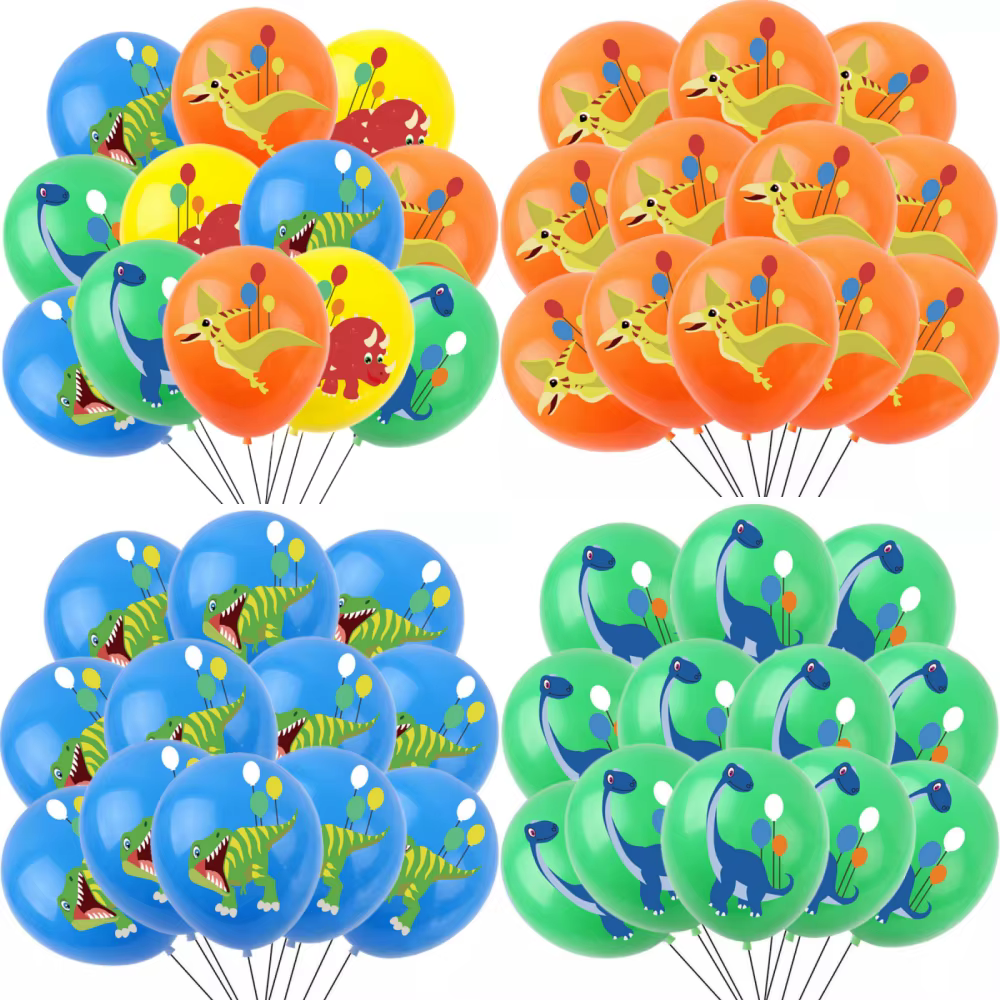 Bouquet de ballons en Latex dinosaure, Jungle Dino, fournitures de fête d'anniversaire, décorations de réception-cadeau pour bébé, fête jurassique, 12 pièces