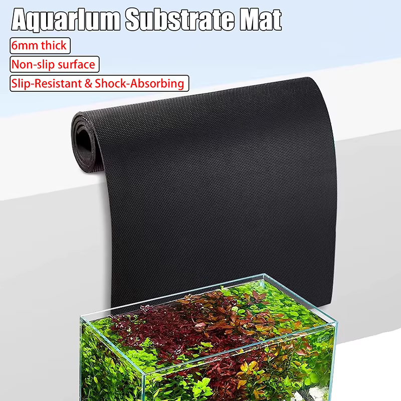 Tapis noir épaissi pour aquariums, sous-couche antidérapante et absorbant les chocs, isolation pour aquarium, adapté au terrarium et à l'aménagement paysager