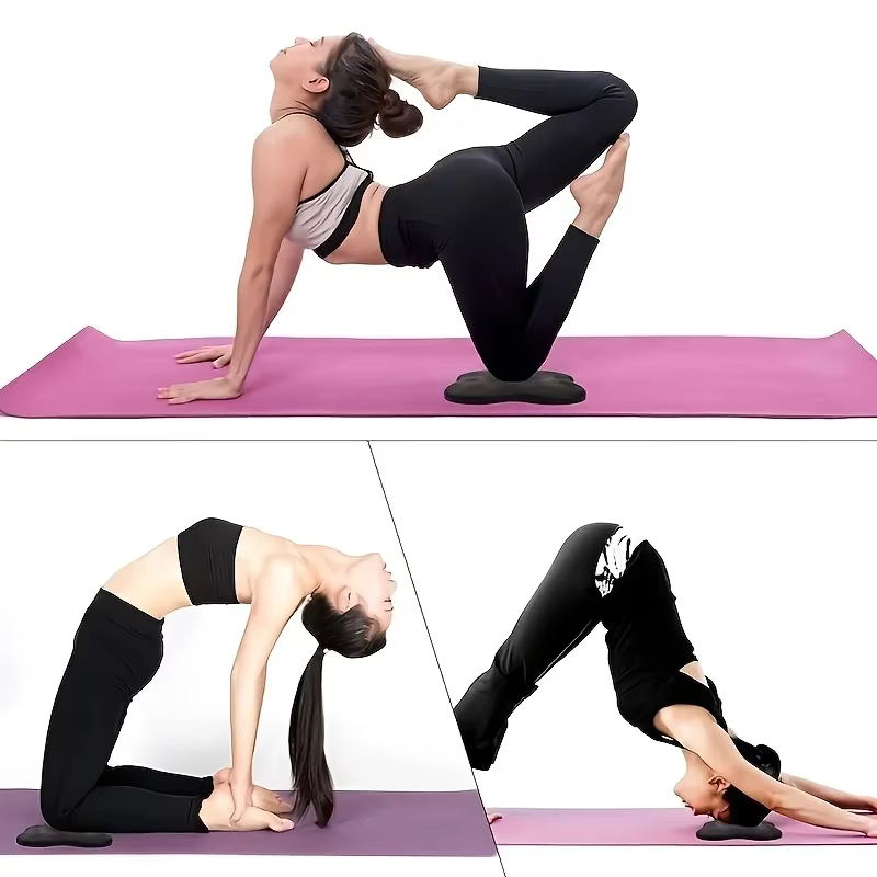2 pièces Tpe Yoga tapis à genoux épaissi anti-dérapant