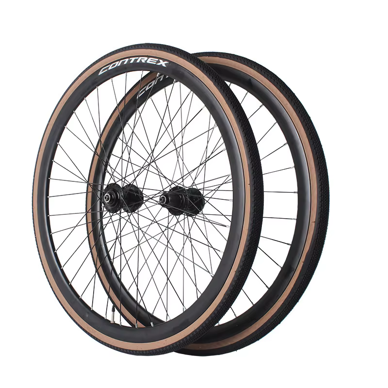 Roue de vélo de route 700C, supportant une carte de vitesse 11 à 12 vitesses, volant d'inertie à dégagement rapide avant 2 arrière 4 freins à disque, paire de roues de vélo de gravier