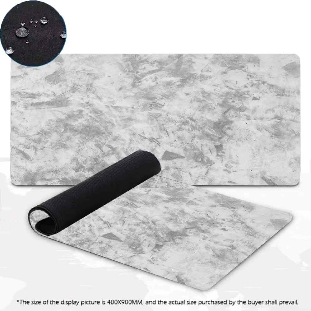 Tapis de souris imperméable 400x900x4mm, fabriqué en tissu gris anthracite résistant aux taches et doté d'une base antidérapante