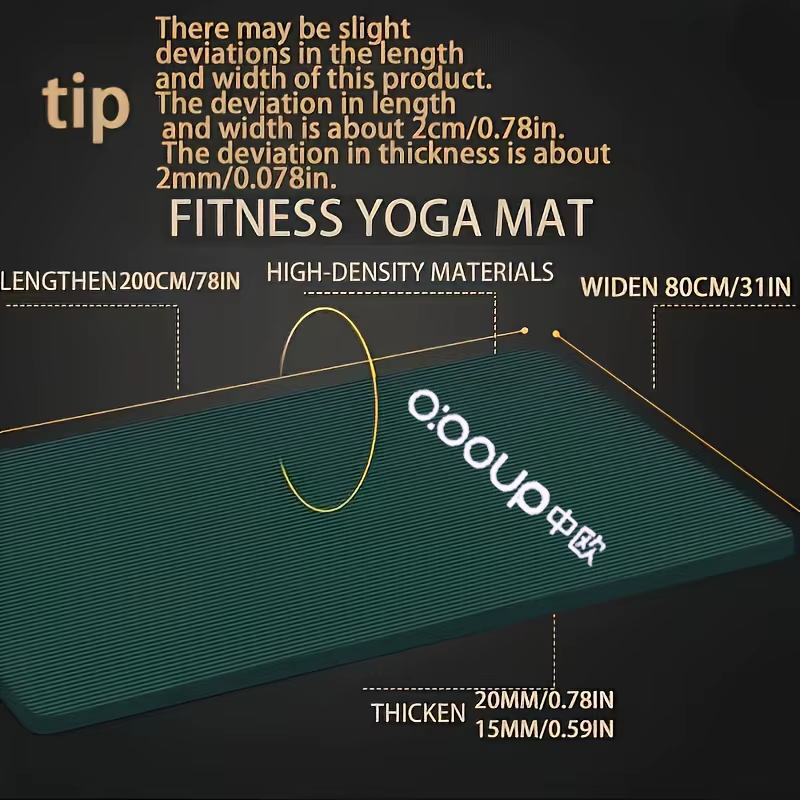 Tapis de yoga NBR épais de 15/20 mm