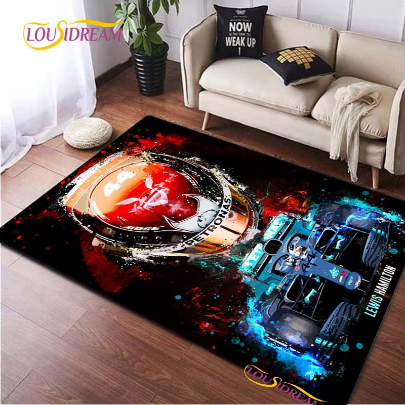 Tapis de voiture de course pour salon chambre tapis Table cuisine enfants porte tapis de sol antidérapant cadeau d'anniversaire accessoires de photographie tapis