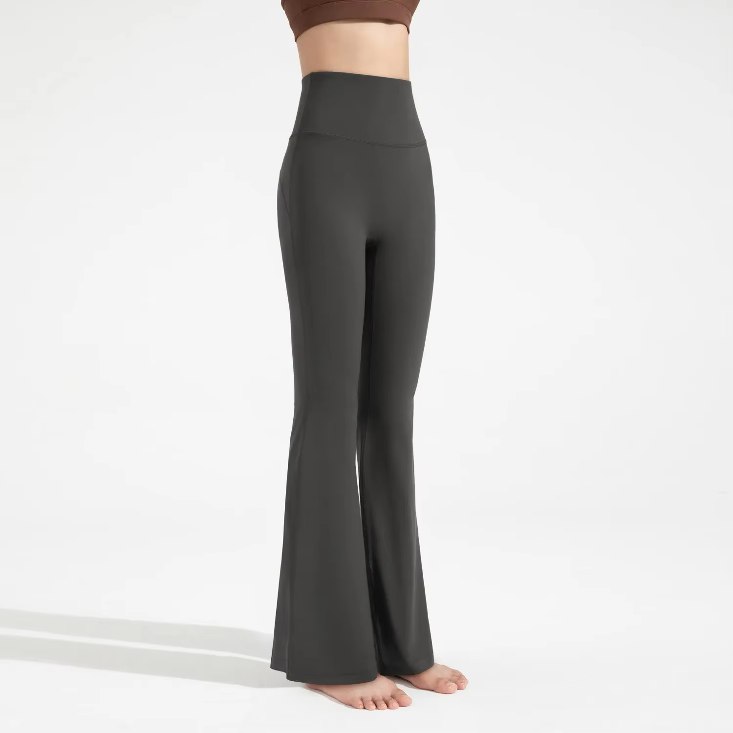 Leggings de sport Pilates taille haute évasés pour femme
