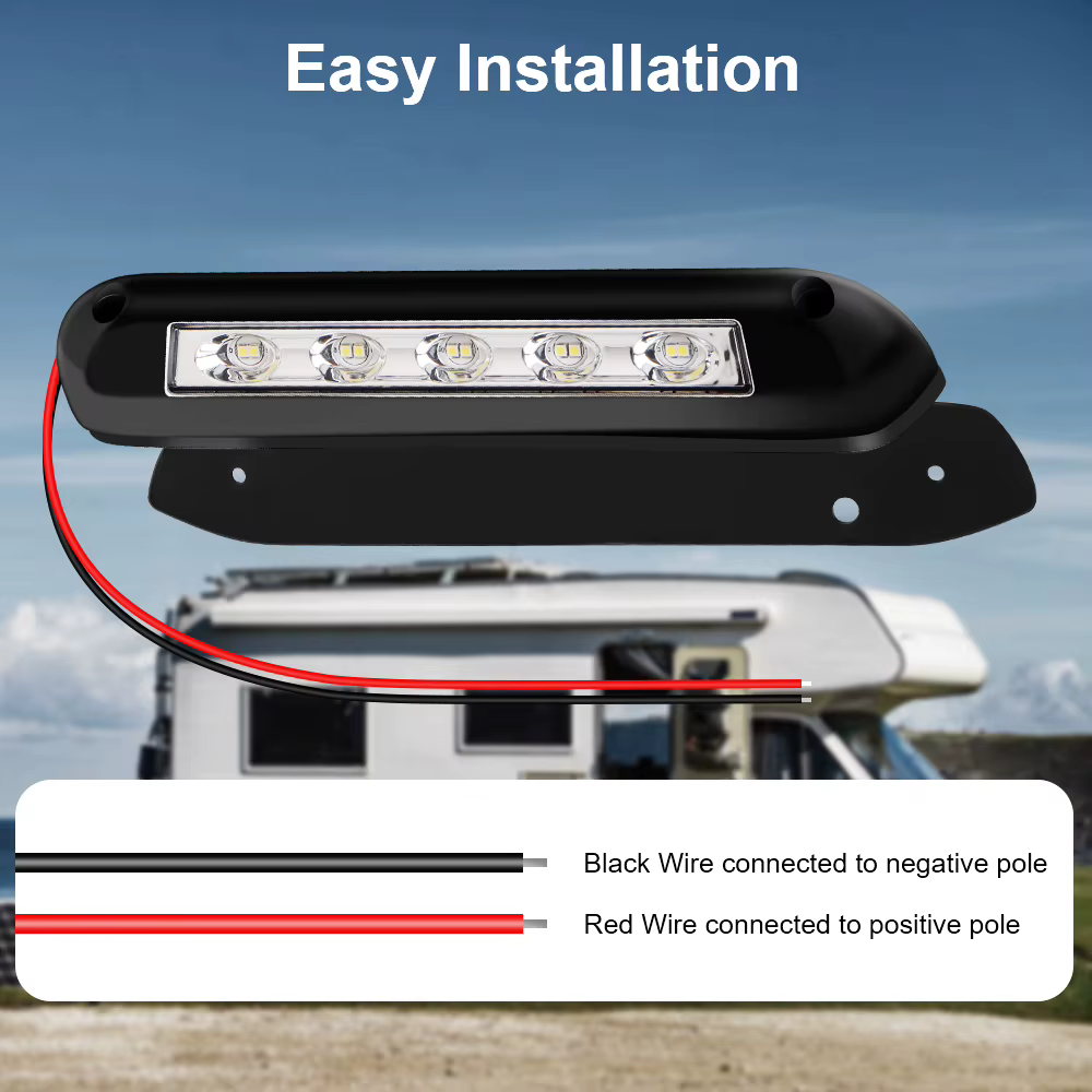Barre lumineuse caravane accessoires LED auvent porche lumière caravane intérieur appliques 12V/24V RV Van remorque lampe extérieure