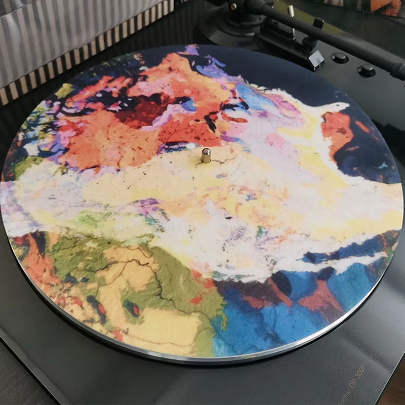 Pour LP vinyle disque Audio remplacement bricolage accessoires Audiophile épais platine tapis 1PC tapis antidérapant feutre platine plateau tapis