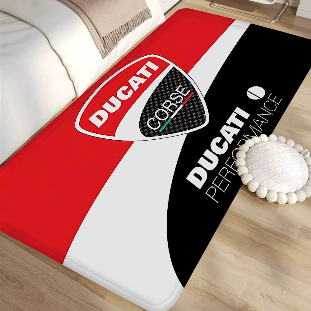 Tapis de sol rectangulaire antidérapant avec LOGO de moto D-Ducati, tapis de salle de bain doux pour la maison, tapis d'entrée intérieur et extérieur, tapis de décoration d'hôtel