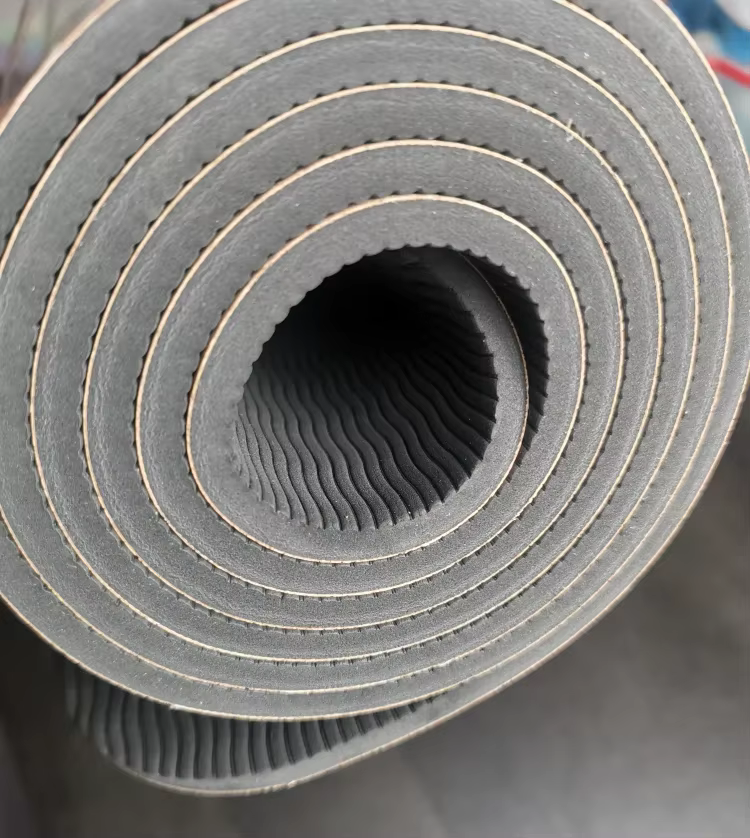Tapis de yoga en liège naturel TPE 183x61 cm