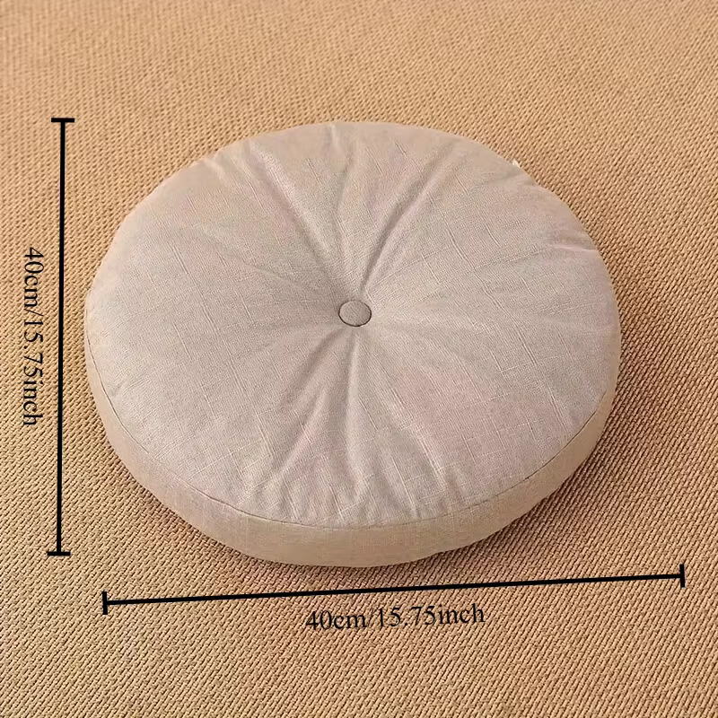 Coussin rond épais, oreiller de yoga de méditation doux et confortable