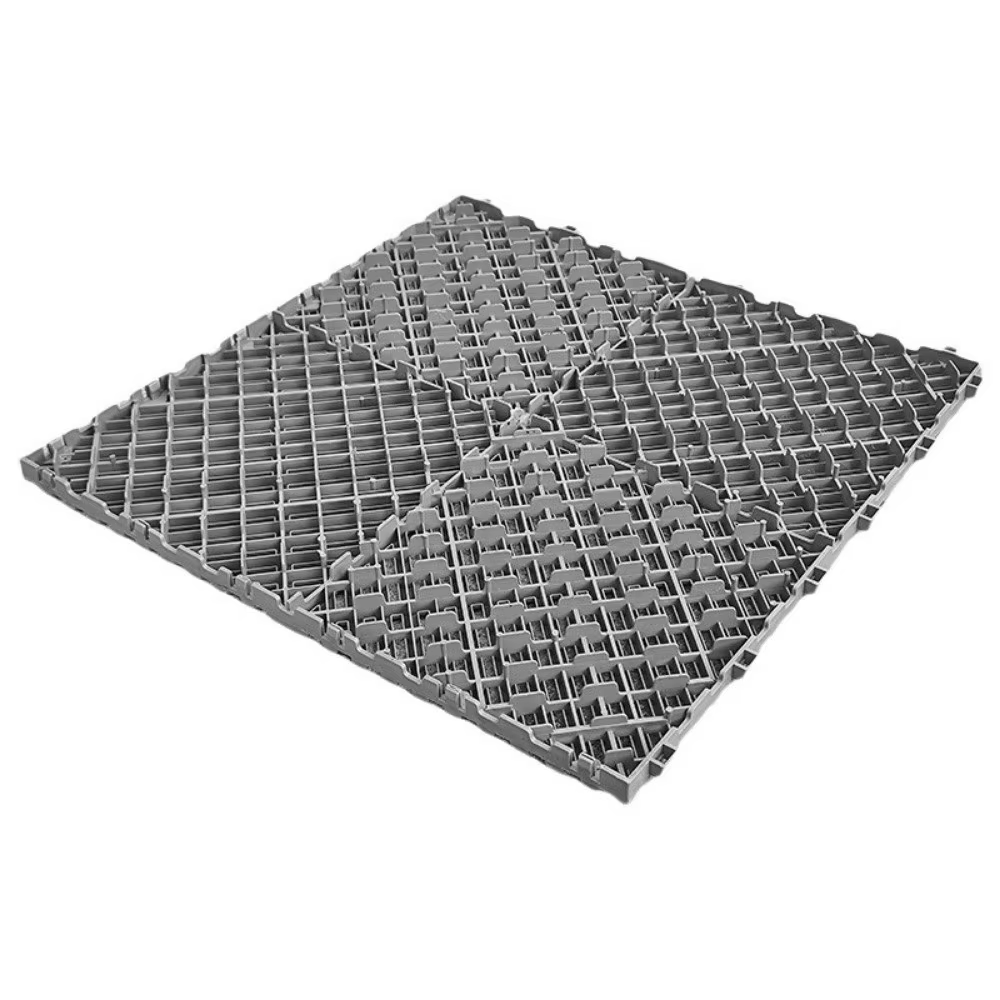 Dalles de garage antidérapantes en plastique 400x400x18mm, imperméables, avec drainage, pour stationnement de voitures et atelier