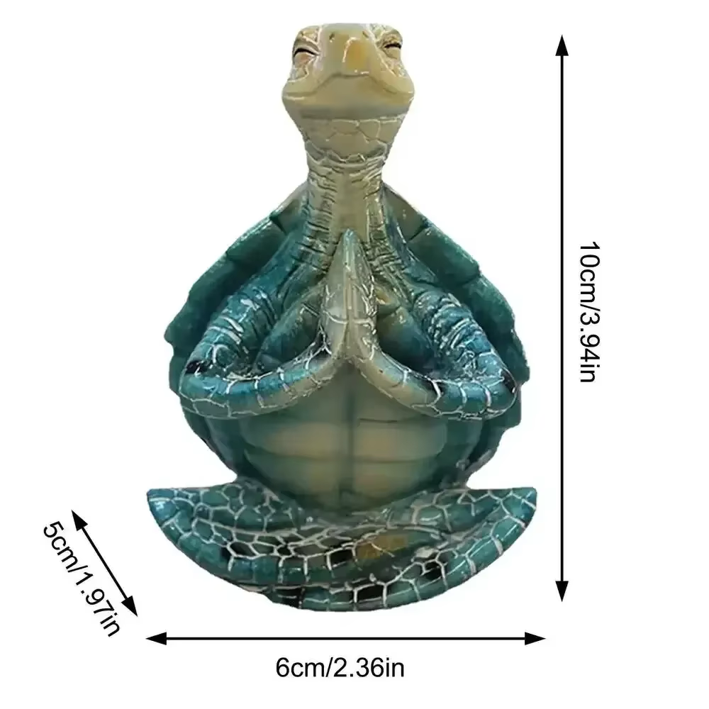 Ornement de statue de tortue de mer de méditation de yoga assis