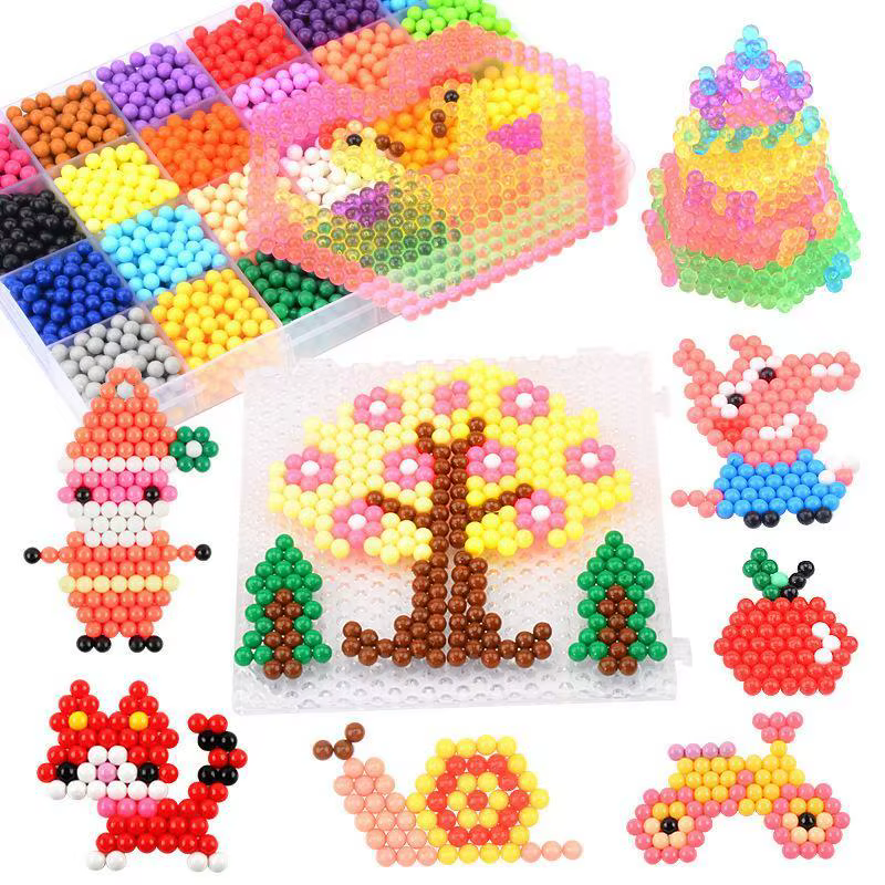 10 couleurs 1000 perles magiques de brume d'eau magique à la main bricolage perles magiques Puzzle éducatif jouets pour enfants