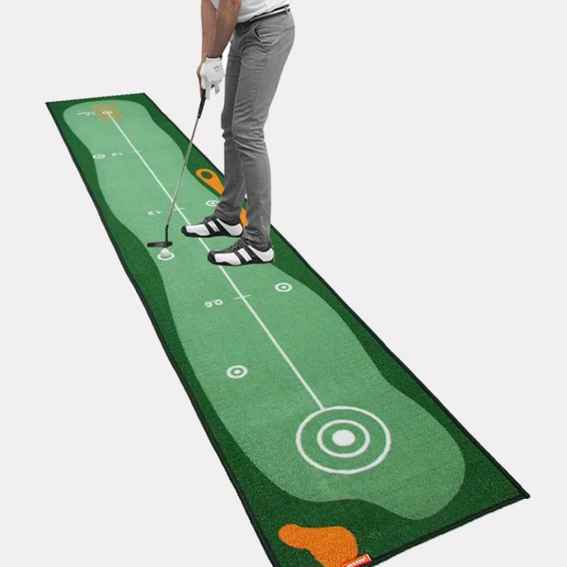 Tapis de putting de golf VIKAMA - Tapis d'entraînement de golf vert, tapis de frappe, tapis de jeu antidérapant et résistant à l'usure