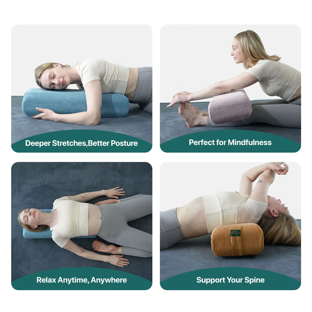 Oreiller de traversin de yoga