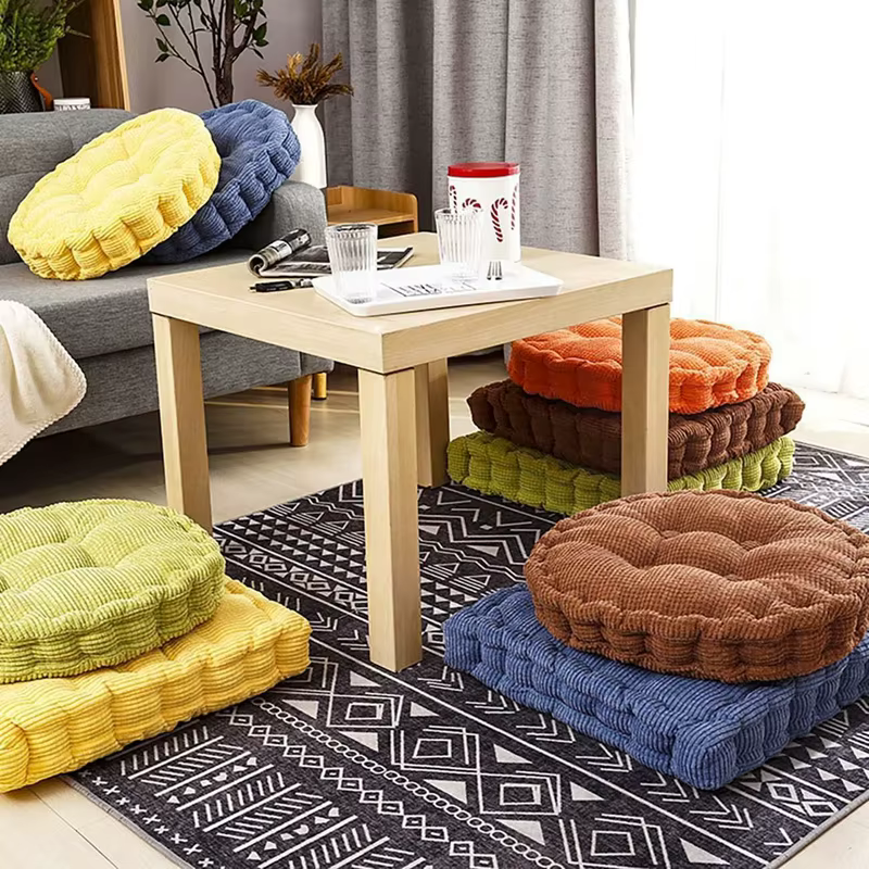 Coussin carré de méditation pour s'asseoir au sol