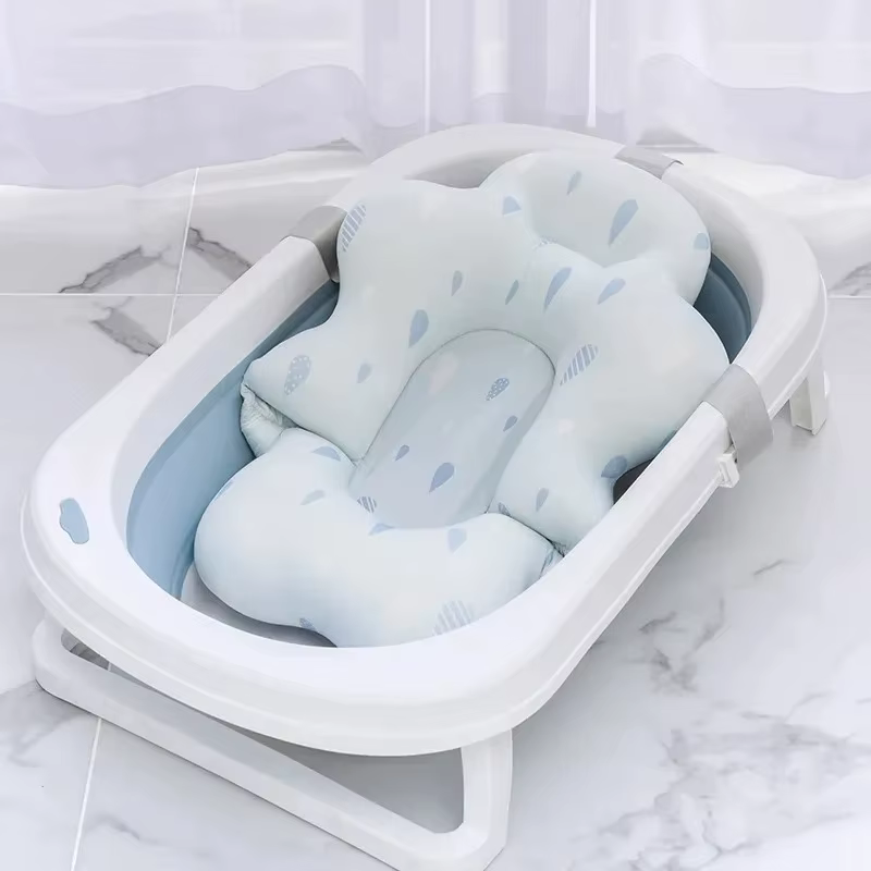 Tapis de bain pour bébé, siège de baignoire pour nouveau-né, support de baignoire pour bébé, coussin antidérapant, support de bain sécurisé, coussin de bain doux et confortable, coussin de bain