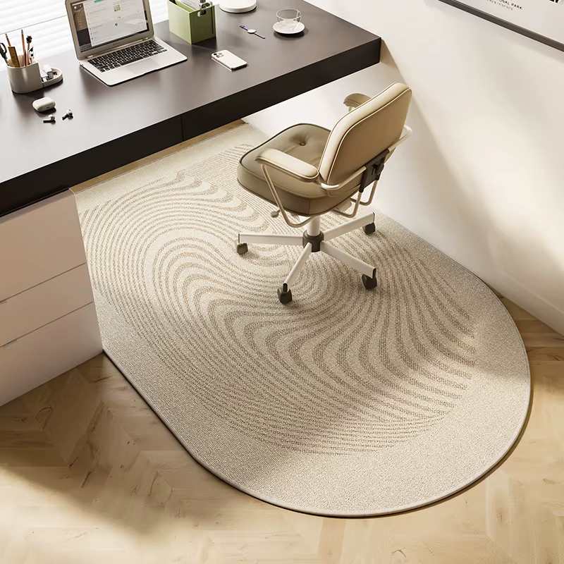 Tapis d'étude pour chambre à coucher, chaise d'ordinateur, tapis de sol antidérapant, Table basse, bureau, fond en TPR, grand tapis d'angle arrondis