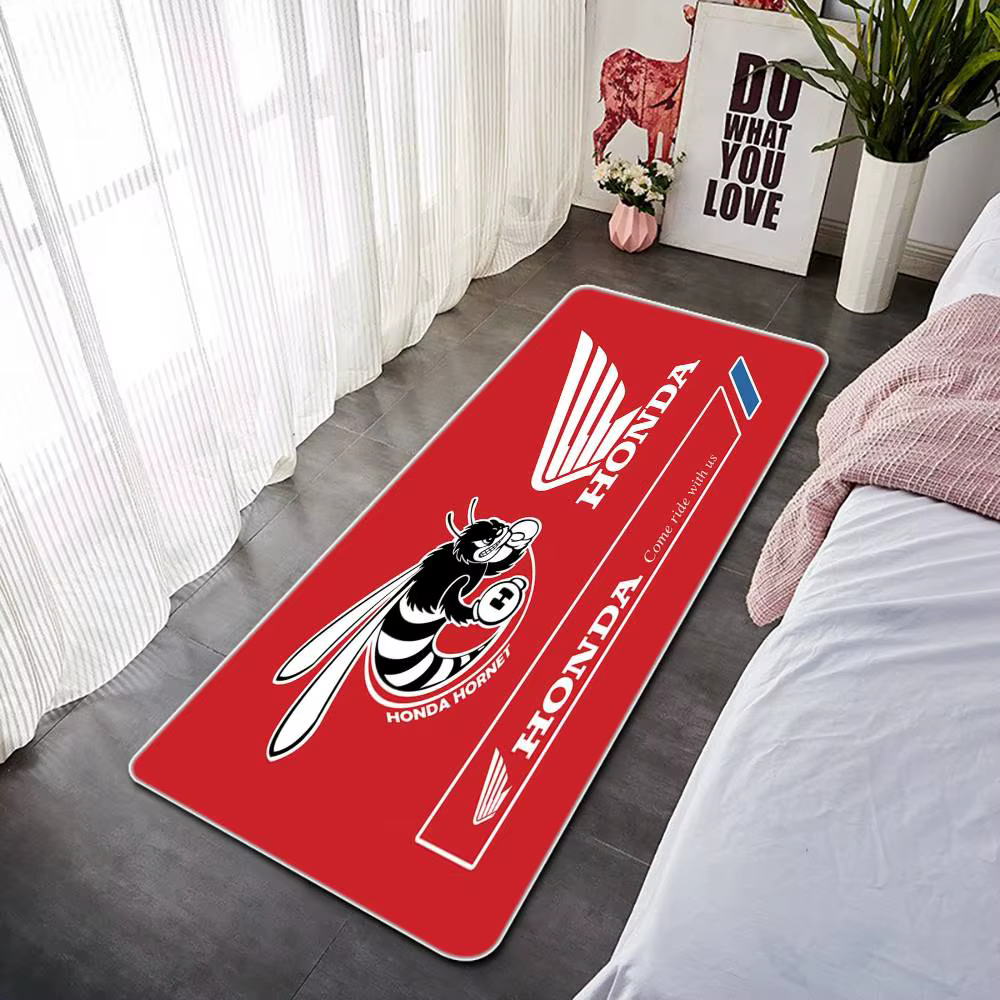 Tapis de sol pour moto de course, tapis antidérapant pour garage, tapis de présentation de moto style Honda, tapis antidérapant lavable pour moto