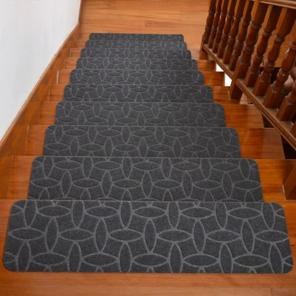 Nouveau tapis d'escalier auto-adhésif antidérapant 76x20cm, tapis de marche d'escalier, tapis de sécurité souple à rayures, tapis de porte, décoration intérieure