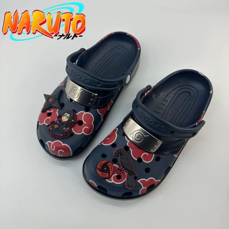 Nouvelles pantoufles d'été Naruto Uchiha Itachi, motif de dessin animé créatif, à la mode, imperméables, respirantes et légères