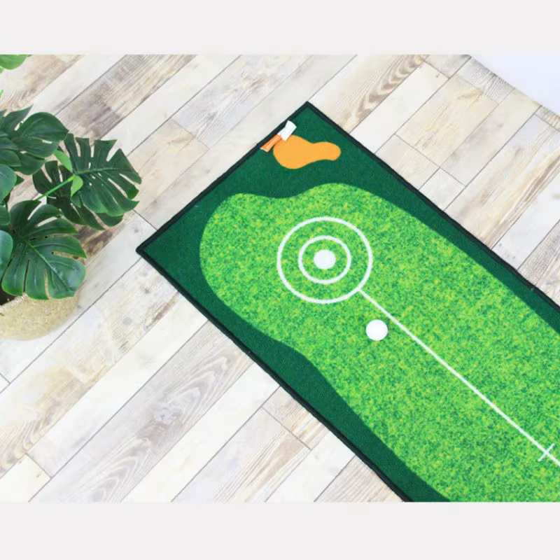 Tapis de putting de golf VIKAMA - Tapis d'entraînement de golf vert, tapis de frappe, tapis de jeu antidérapant et résistant à l'usure