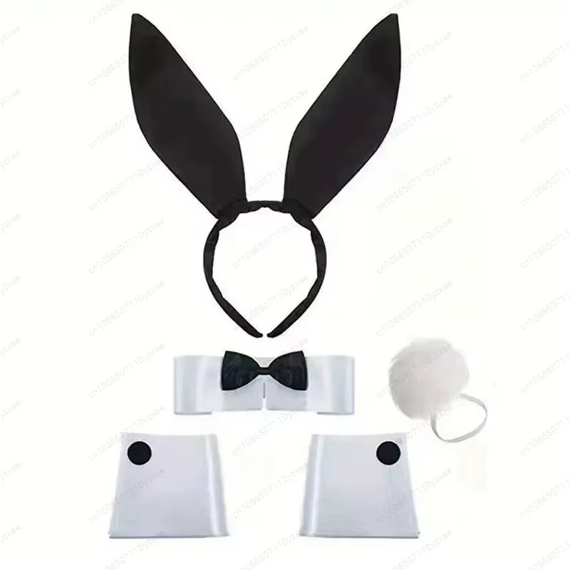 Serre-tête Lapin avec Nœud – Bandeau Oreilles de Lapin pour Pâques, Halloween et Fêtes Cosplay, Accessoire de Déguisement