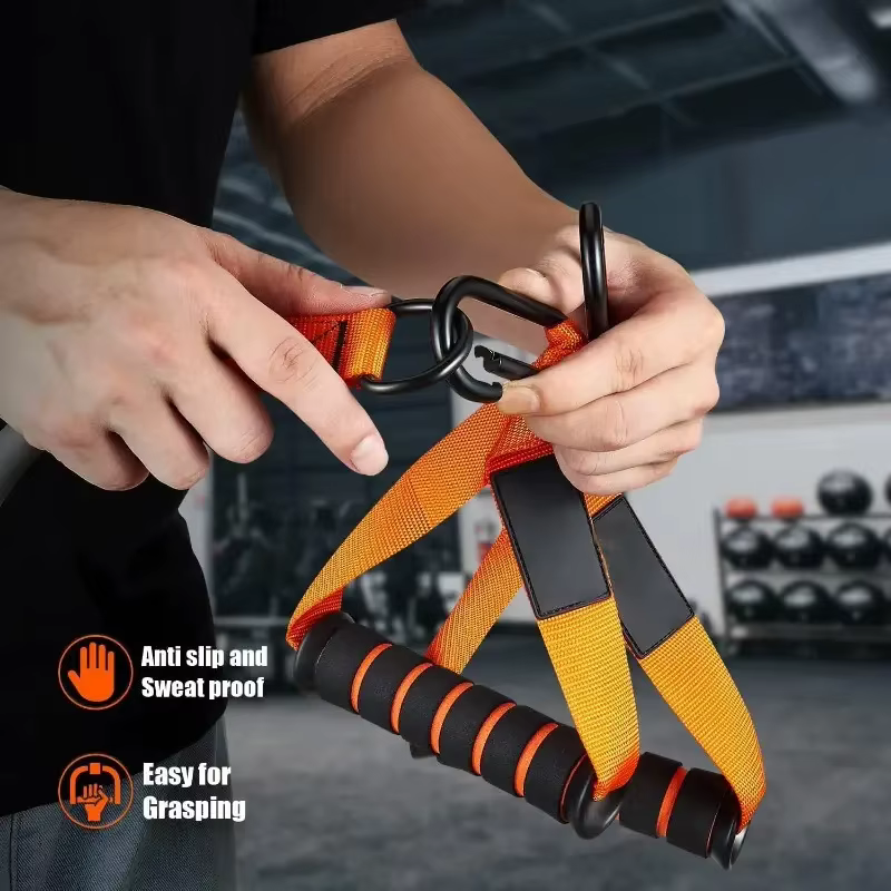 Sangle de résistance avec poignée : utilisée pour l'entraînement musculaire