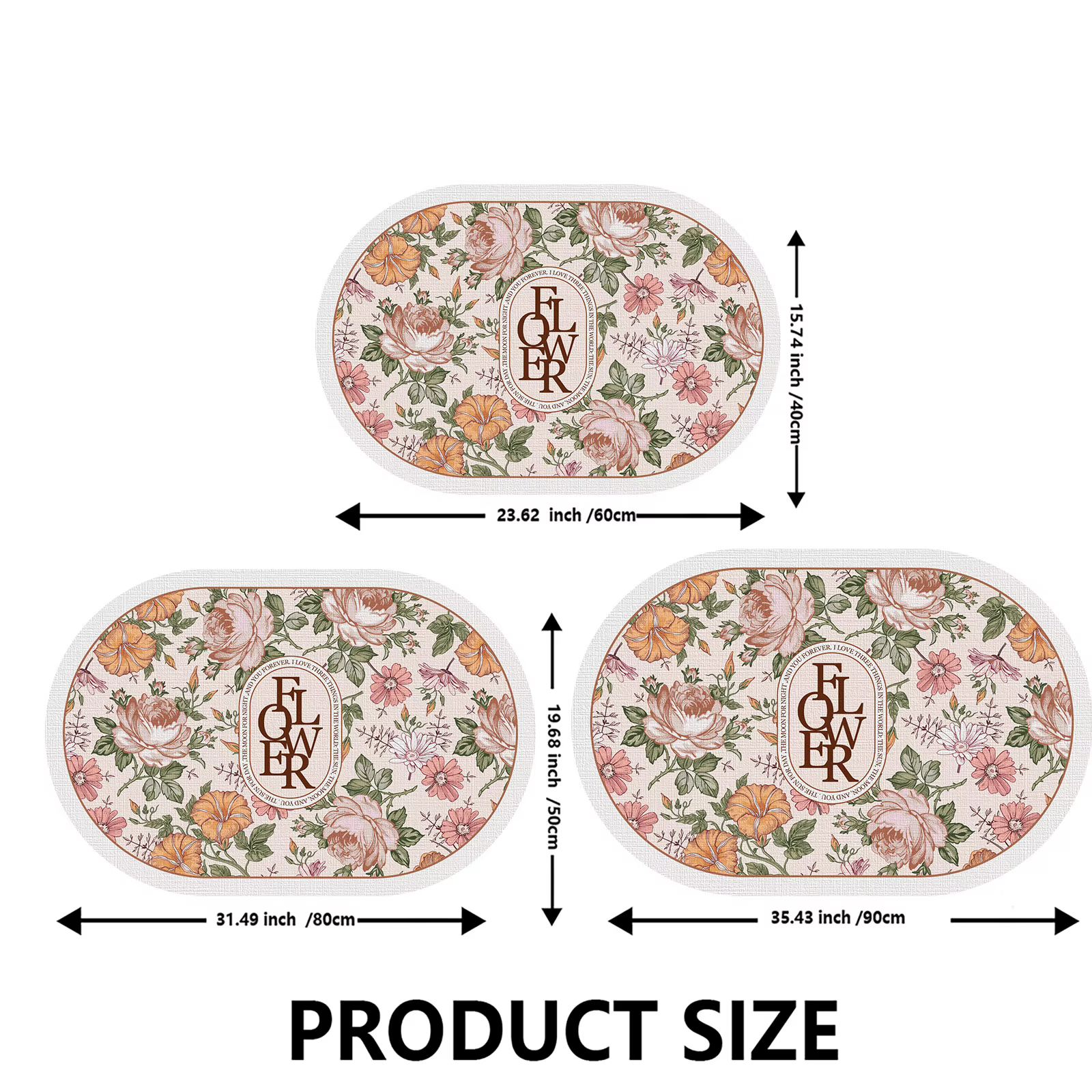 Polymères de bain à imprimé floral, tapis de pied super absorbant, antidérapant, coussin de douche à séchage rapide, tapis de toilette, Doorvirus, lavable