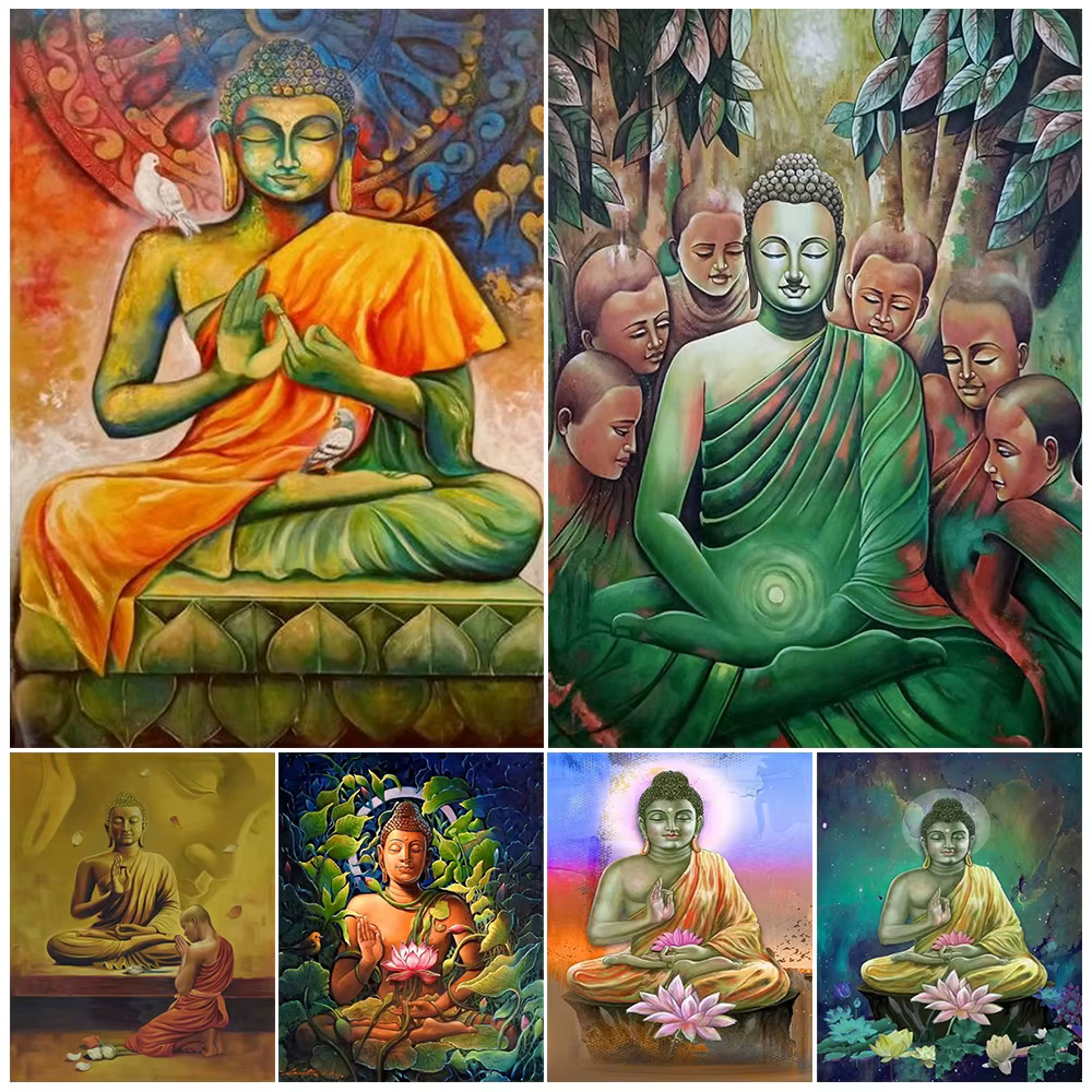 Affiches murales de bouddha en méditation