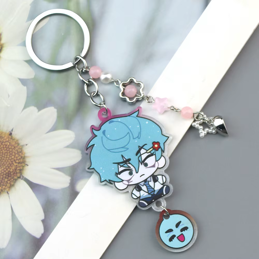Anime ALIEN STAGE IVAN & TILL Cosplay porte-clés unisexe acrylique sac pendentif Kawaii Couple porte-clés accessoire accessoires cadeaux de noël
