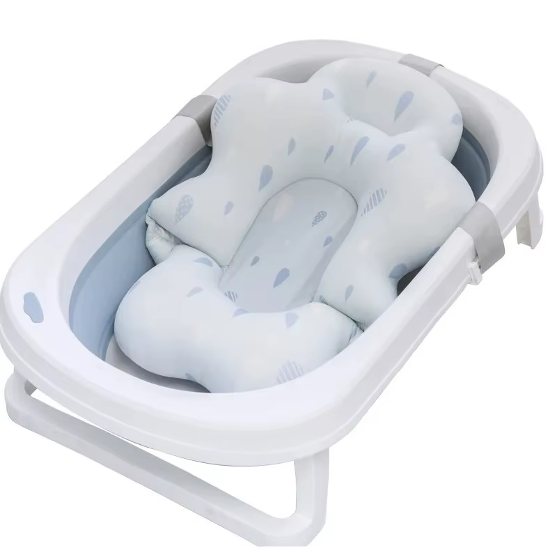Tapis de bain pour bébé, siège de baignoire pour nouveau-né, support de baignoire pour bébé, coussin antidérapant, support de bain sécurisé, coussin de bain doux et confortable, coussin de bain