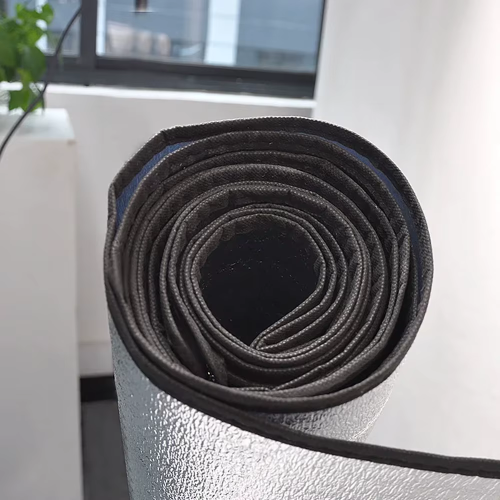 Tapis de pique-nique en aluminium, tapis de tente portable d'extérieur, tapis double face anti-humidité, pour pique-nique à la plage, tapis d'isolation thermique