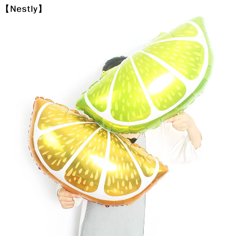 1 ballon en forme de fruit tropical, citron, orange, ananas, décoration en film d'aluminium, pour bébé〔Nest〕