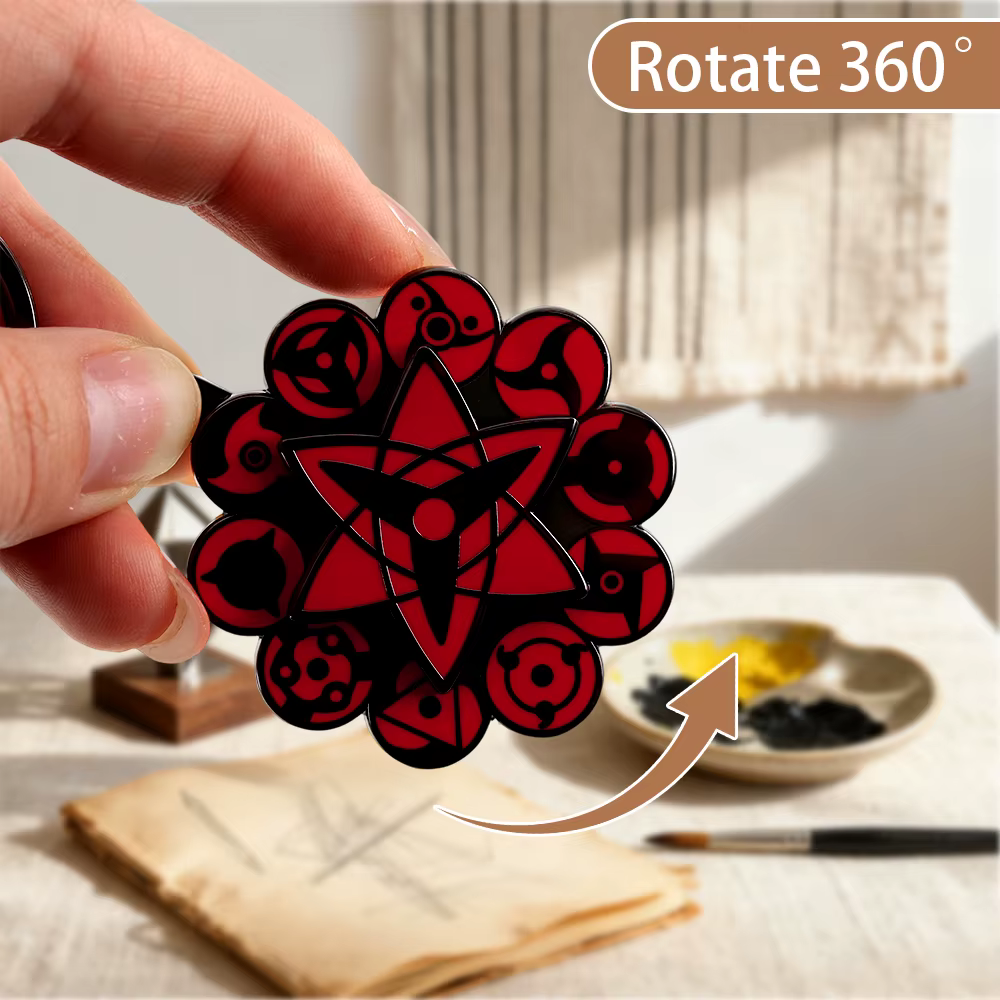 Porte-clés rotatif Mangekyou Sharingan toutes formes, accessoire pour sac et clés, cadeau pour fans d'anime